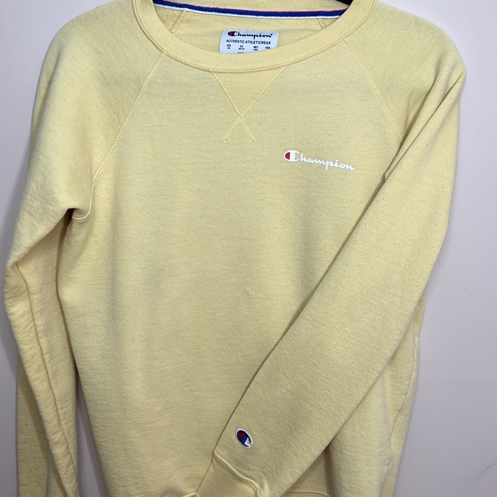Champion Yellow Crewneck Sweatshirt XS